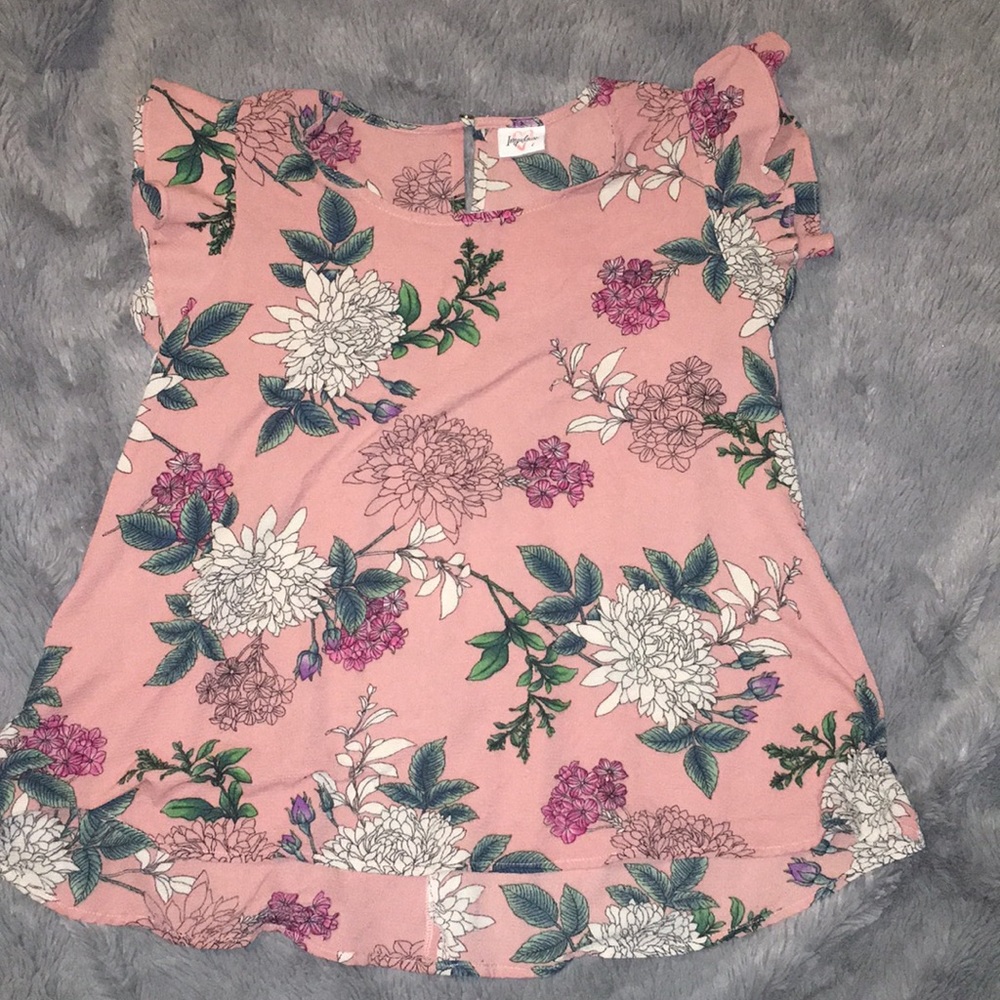 Pink  flower shirt by impulsive